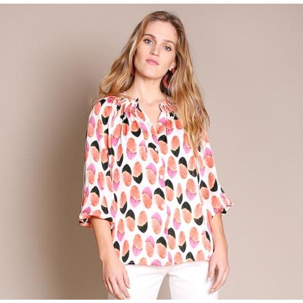 Tucker The Classic Blouse Coral Ticklers